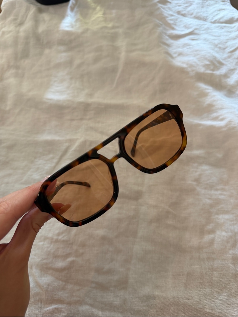 Vehla Dixie sunglasses - Tortoiseshell Square Frame Sunglasses with Brown Lenses